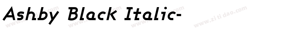Ashby Black Italic字体转换